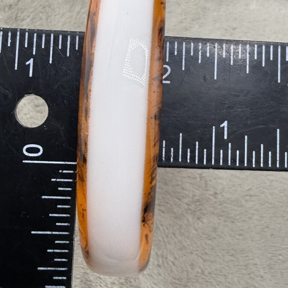 Vintage Bangle Bracelet Faux Tortoiseshell Acrylic 8.5" - Picture 6 of 8